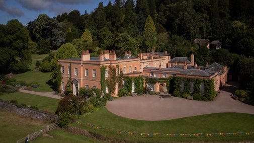 Aerial view of Killerton House